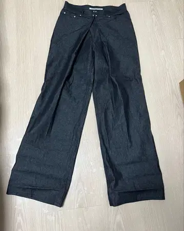 JOHN LAWRENCE SULLIVAN 와이드 팬츠 L 다크 그레이