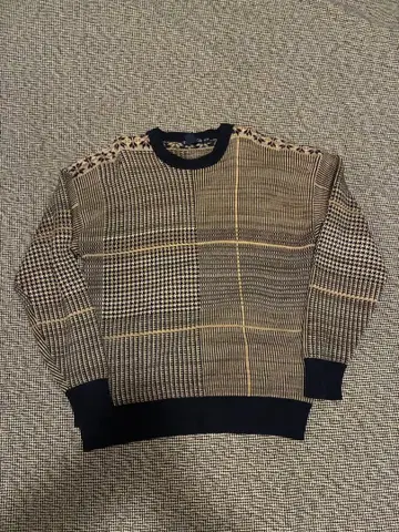 90s nautica 체크 무늬 니트 스웨터 M-L