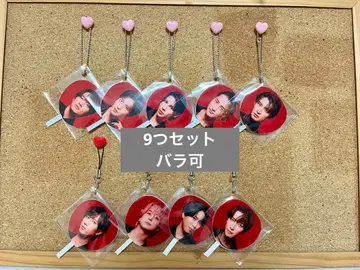 SnowMan ON 미니 부채 키링 스트랩