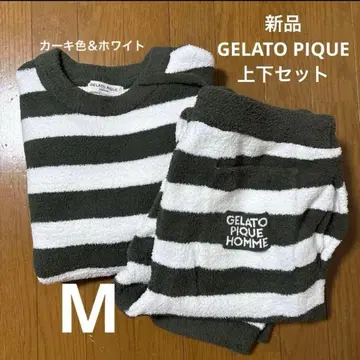 새상품 젤라피케 HOMME 에어모코 코튼 보더 상하의 세트 오하시 카즈야