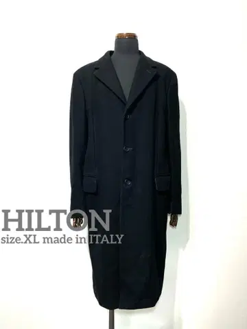 HILTON 힐튼 이탈리아제 캐시미어 혼방 남성용 체스터 코트