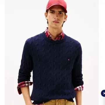 [ 새상품급 ] [ TOMMY HILFIGER ] 네이비 케이블 니트 M