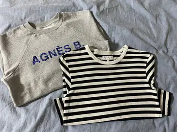 아네스베 맨투맨 보더 롱T 세트