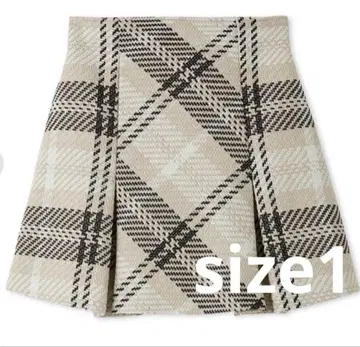 스나이델 로빙 체크 스커트 아이보리 size 1