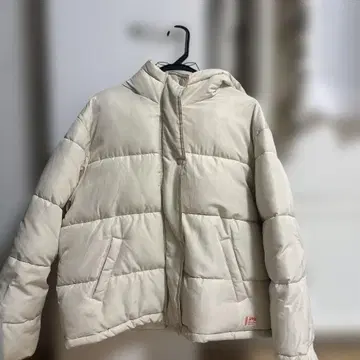 JaVa 후드 부착 다운 자켓 화이트