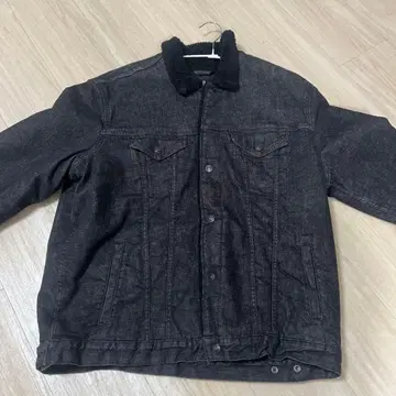 GAP 플리스 카라 부착 다크 데님 자켓 L 사이즈