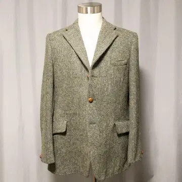 영국 60s 빈티지 Harris Tweed 헤링본 자켓