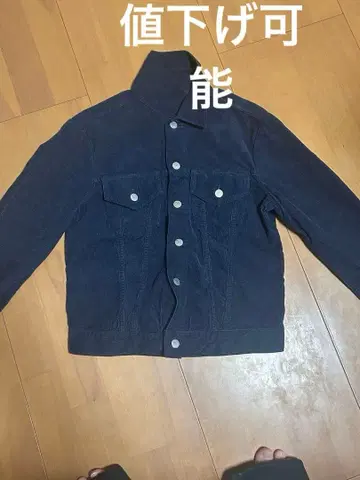코듀로이 자켓 네이비 일본제 3rd 짧은 기장