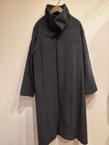 GALERIE VIE 캐시미어 스탠드 카라 코트 갤러리 바이