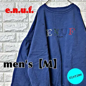 V94 [ e.n.u.f. ] 자수 맨투맨 [ 남성용 M ] 네이비