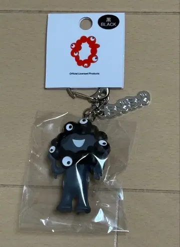 블랙 미야쿠미야쿠 입체 PVC 플레이트 부착 키링