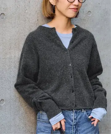 FRAMeWORK 압축 울 크루넥 가디건