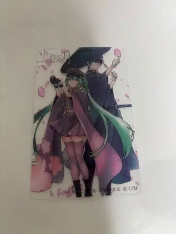 센본자쿠라전 트레이딩 클리어 카드 하츠네 미쿠 KAITO