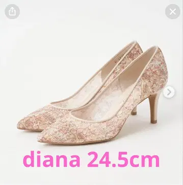 DIANA 24.5cm 뮤샤 회화 레이스 꽃 베이지