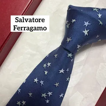 살바토레 페라가모 넥타이 청록 불가사리 별