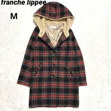레어 프랑슈리페 타탄 체크 후드 코트