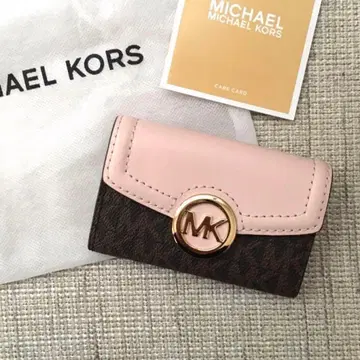 새상품 마이클코어스 MICHEAL KORS 브라운 핑크 키케이스