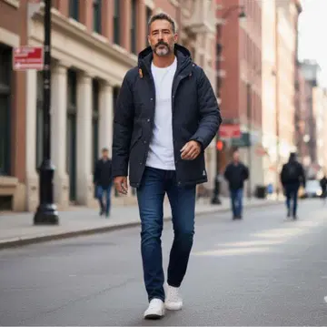 별주 케이프 하이츠 x 론 헤르만 다운 자켓 M 네이비 코트