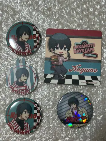 사카모토 데이즈 나구모 다이너 콜라보 카페 캔뱃지 코스터
