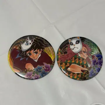 귀멸의 칼날 토미오카 기유 사비토 원작 캔 배지 세트