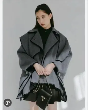 신키 유코 그레이 8WAY 코트 판초