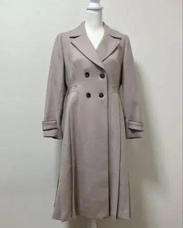 아푸와이저 리셰 롱 코트 디자인 벨트 플리츠 가죽 울