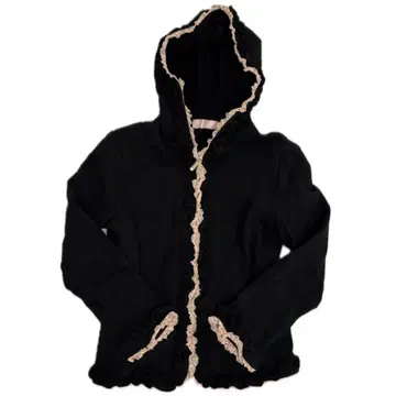 y2k 00s 핑크 프릴 후드티