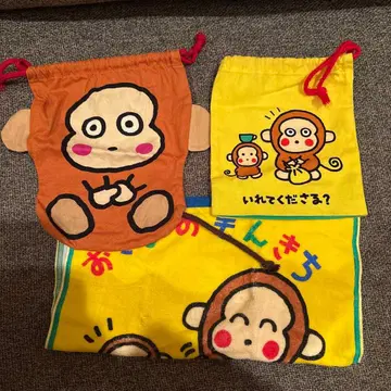 오사루노 몬키치 복조리 타월 산리오 손수건 레트로 헤이세이 레트로