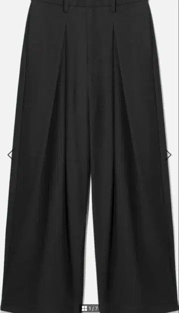 HARE 딥턱 와이드 팬츠 / M / 블랙 / 무지