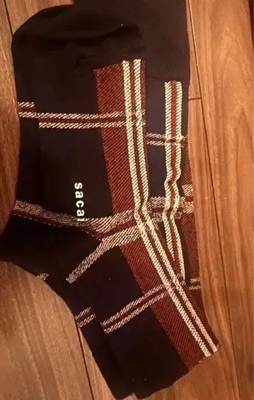 sacai 체크 니하이 삭스 양말