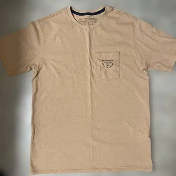 patagonia 베이지 브라운 포켓 부착 T셔츠 S