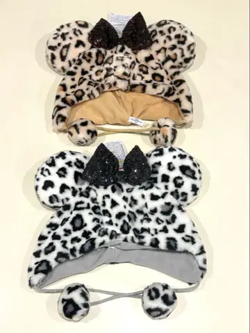 새상품 디즈니 팬캡 레오파드 무늬 세트