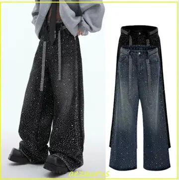 ArguE CulturE 데님 팬츠 청바지 라인석 스톤 워시