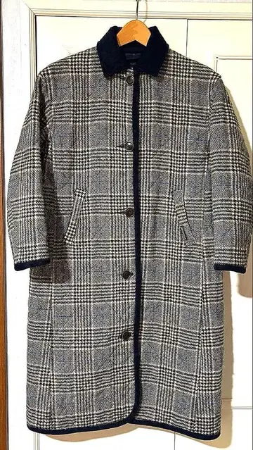 LAVENHAM 체크 무늬 롱 코트