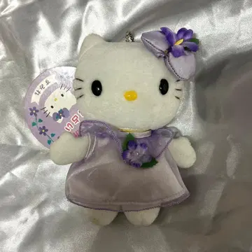 키티 꽃점 봉제 인형 (제비꽃)