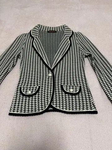 [ 무료배송 ] Brownie bee 하운드 투스 테일러드 자켓 프리