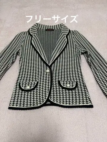 [ 무료배송 ] Brownie bee 하운드 투스 테일러드 자켓 프리