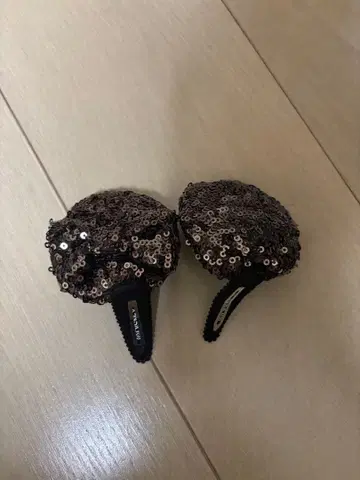 미키 스팽글 머리핀