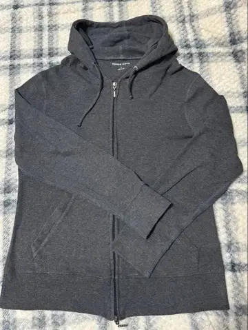 쓰리 dots 더블 지퍼 후드티