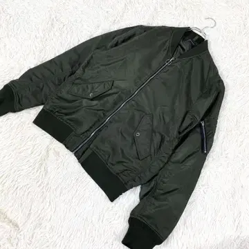 나일론 자켓 블루종 집업 카키 L 사이즈