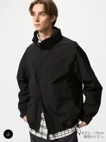 유니클로 윈드프루프 스탠드 블루종