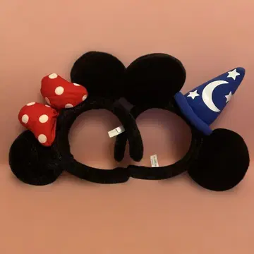도쿄 디즈니 리조트 미키 미니 머리띠 판타지아 리본