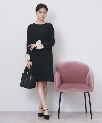 [ 인기 완판템 ] INDEX 더블 크로스 리본 리 원피스