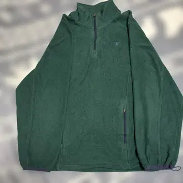 00s 그린 하프 지퍼 트레이닝복 드로 코드 부착