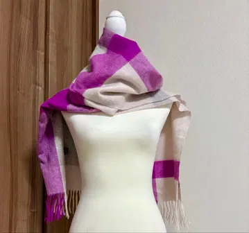 미사용 MM 컬렉션 워셔블 캐시미어 100% 퍼플 계열 얇은 소재 스톨