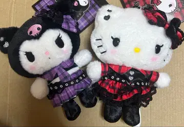 마스코트 홀더 Sweet Rock 'n' Check 헬로키티 쿠로미