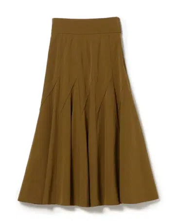 Ray beams 타프타 에스컬고 스커트 브라운 플레어 스커트 빔즈