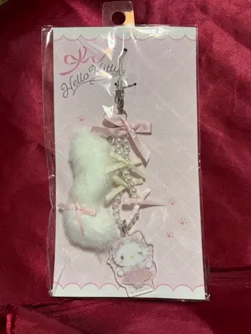 미사용 새상품 헬로키티 화이트 고양이 발레리나 시리즈 아크릴 스트랩 키링