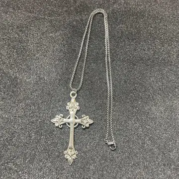 실버색 십자가 지뢰계 귀여운 펜던트 목걸이