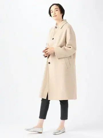 울 더블 페이스 더스터 코트